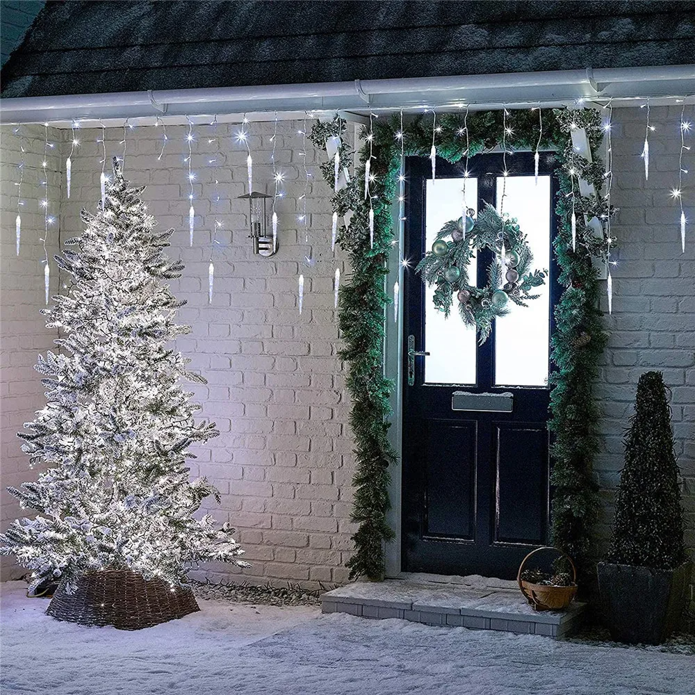 Christmas Lighting LED Icicle Fairy Curtain Light