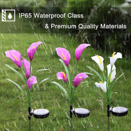 Artificial Lilies Waterproof LED Solar Garden Light