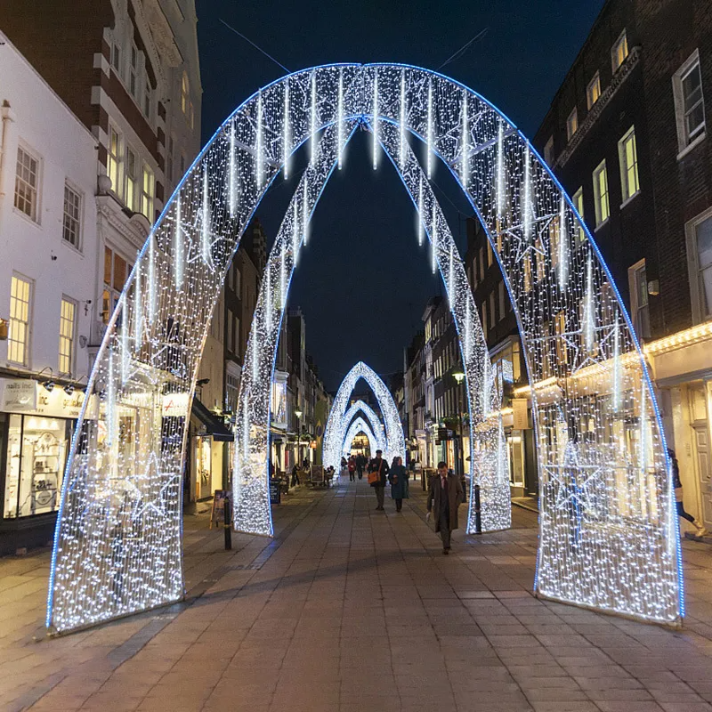 LED Meteor Shower Fairy String Garland Curtain Lights