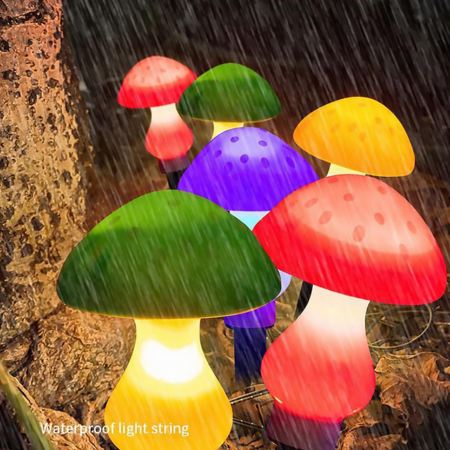 8pcs LED Solar Mushroom Light