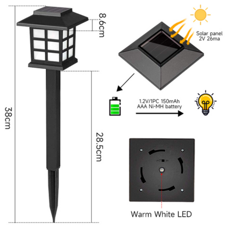 Solar LED Outdoor Patio Driveway Light