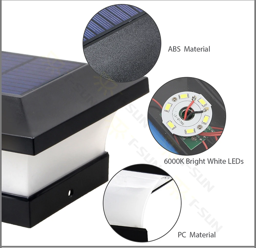 Solar LED Post Deck Cap Light