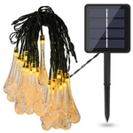Load image into Gallery viewer, Waterproof Fairy Garden Garland Water Drop Bubble Solar LED Lights
